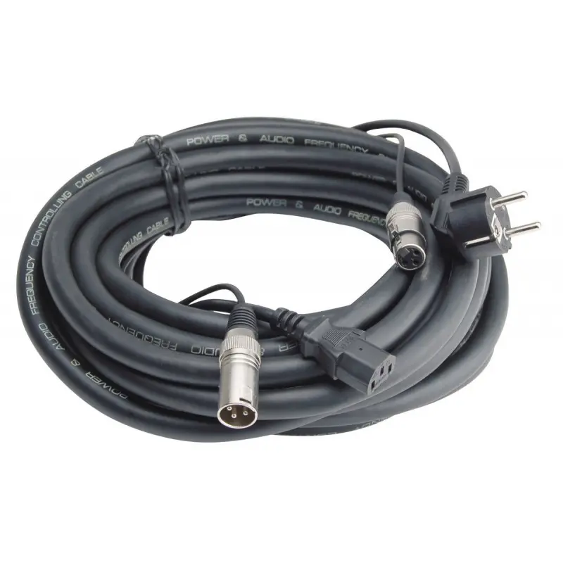 Câble combo enceinte amplifiée (Alim + XLR)