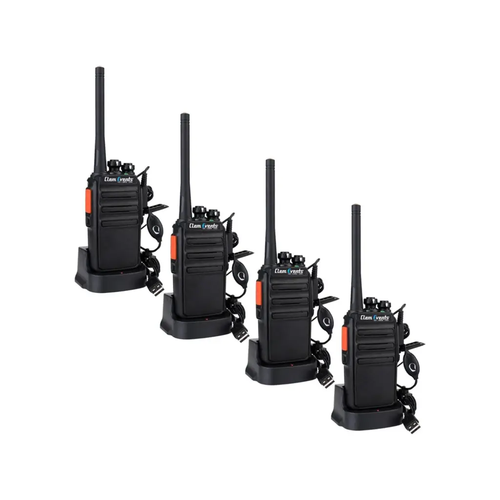 4 Talkies Walkies avec oreillettes