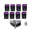 8 Projecteurs leds sur batterie 6 x 18W
