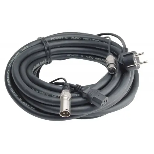Câble combo enceinte amplifiée (Alim + XLR)